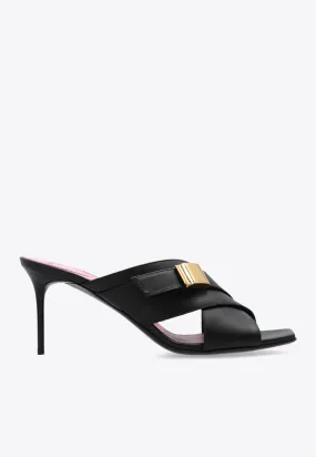 75 Crossover Leather Mules