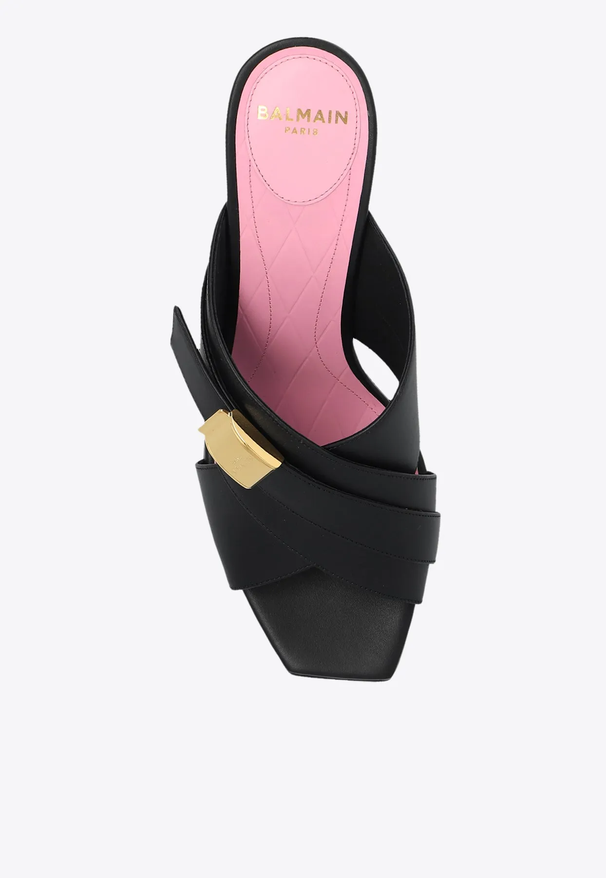 75 Crossover Leather Mules