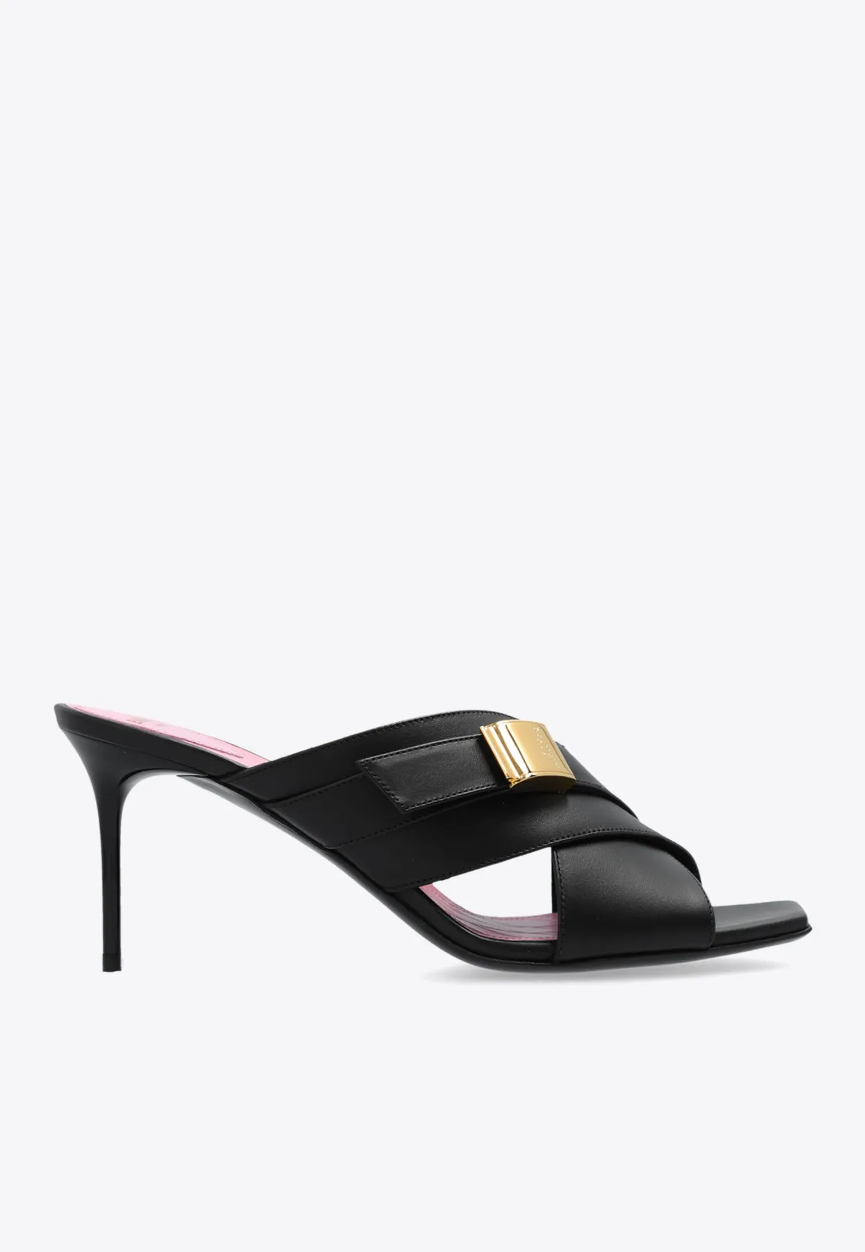 75 Crossover Leather Mules
