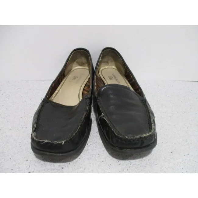 Ak Anne Klein Black Iflex Square Toe Loafer Slip On Flats Size Us