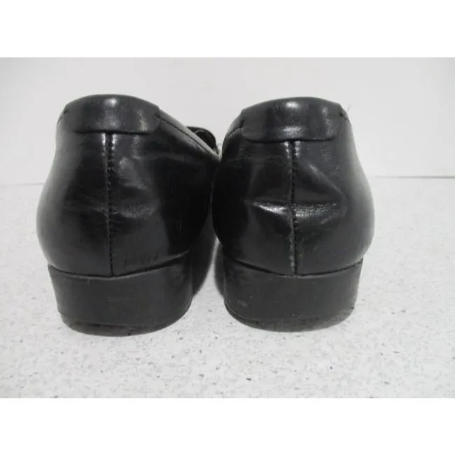 Ak Anne Klein Black Iflex Square Toe Loafer Slip On Flats Size Us