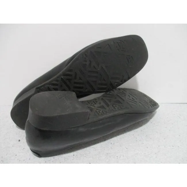 Ak Anne Klein Black Iflex Square Toe Loafer Slip On Flats Size Us