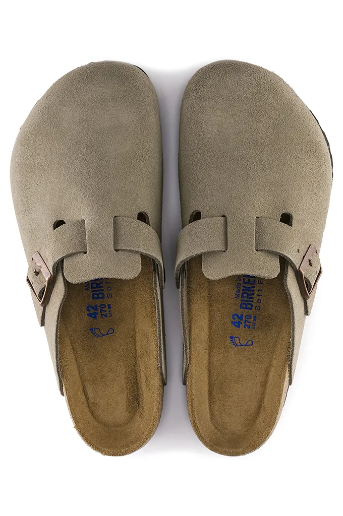 Birkenstock Boston Soft Footbed Suede Clogs Regular Fit
