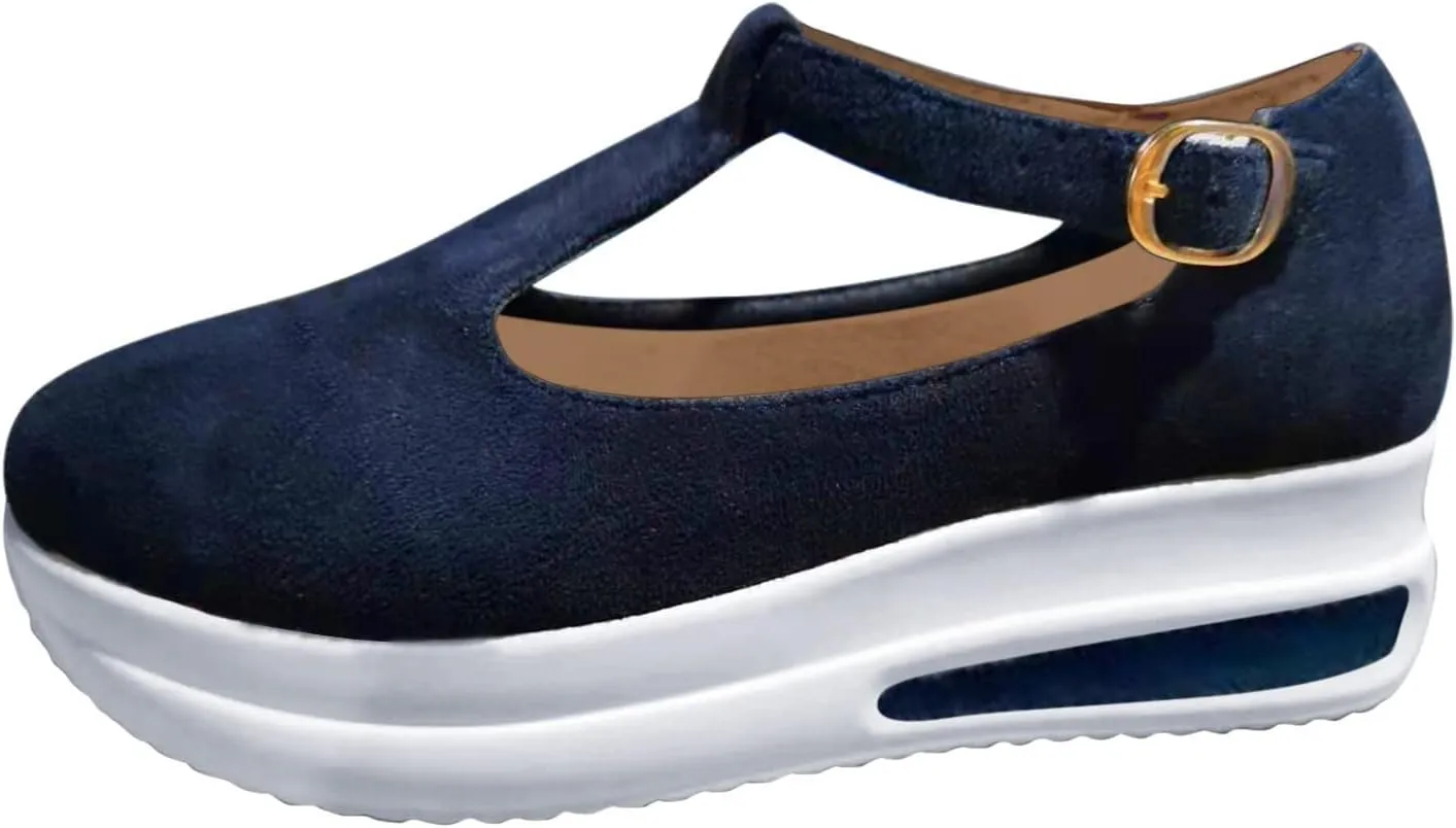Black Sandals Women Wedge, Sandals for Women Wedge Dressy Breathable Flat Slippers Open Toe Walking Shoes