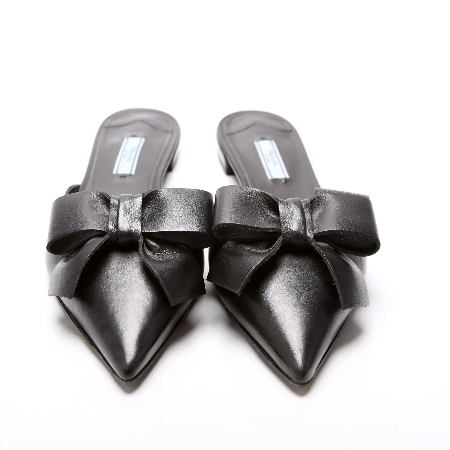 Bow Mules Size 38.5 Black