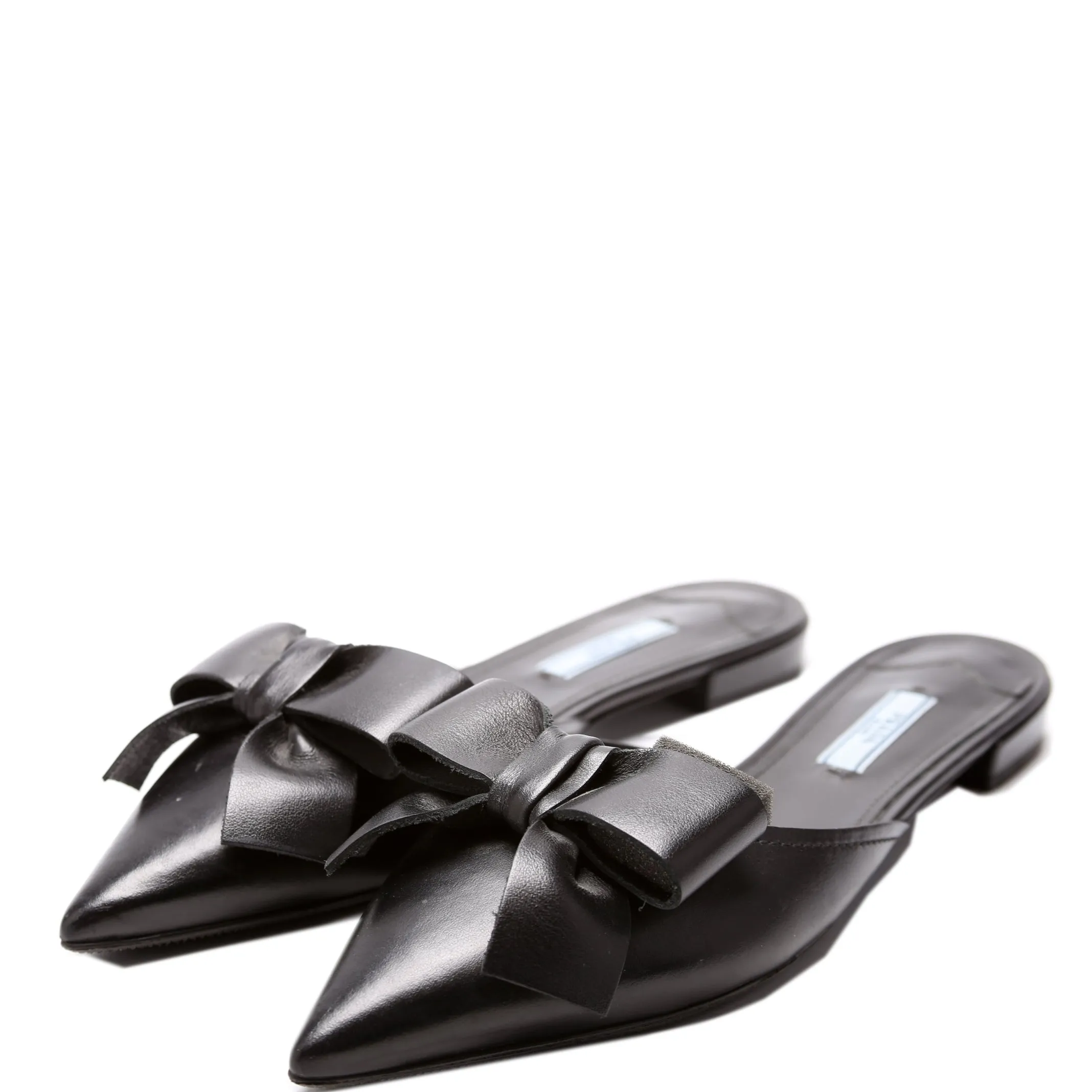 Bow Mules Size 38.5 Black