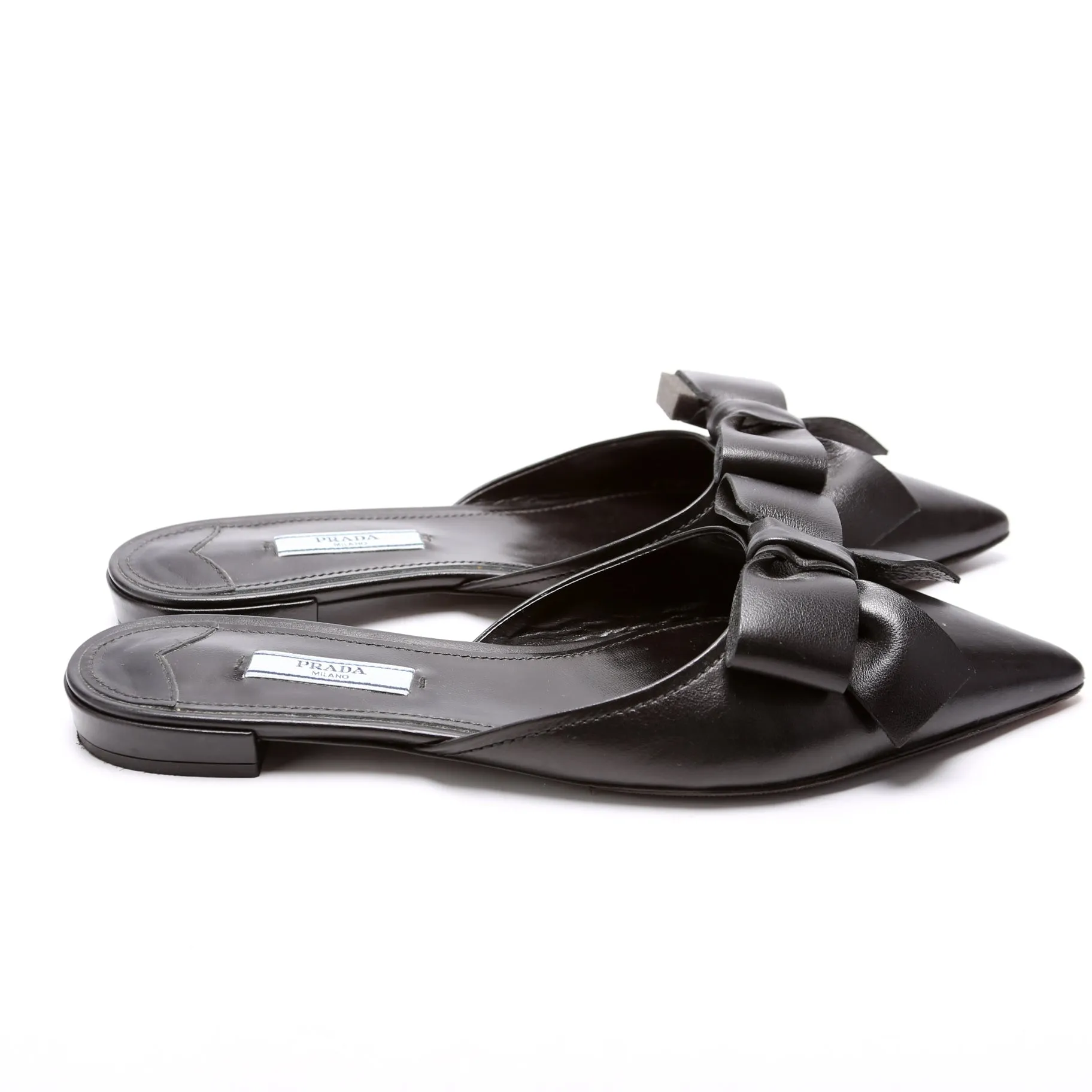 Bow Mules Size 38.5 Black