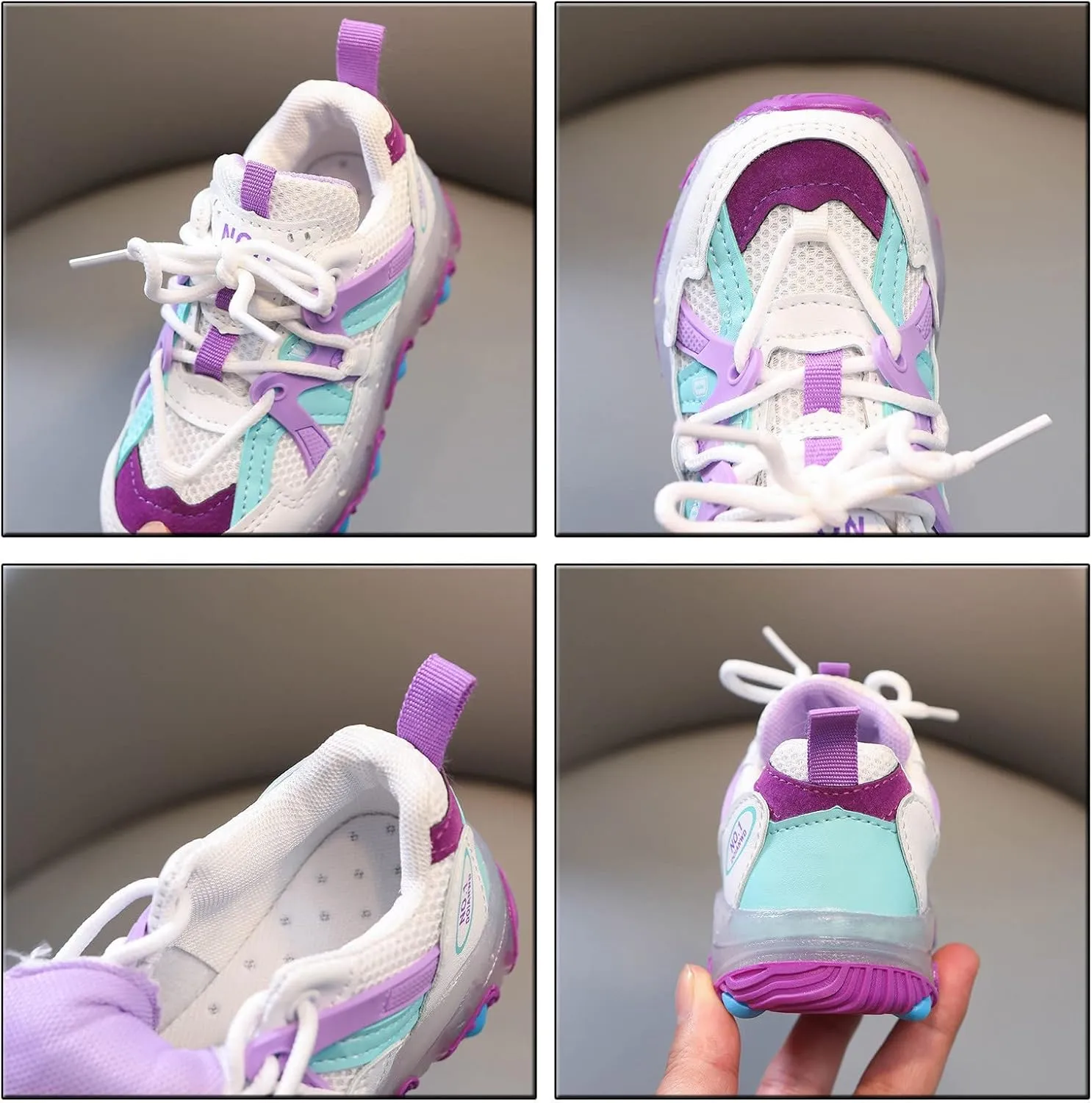 Boys Girls LED Light Up Shoes Kids Luminous Light Mesh Breathable Sport Shoes Toddler Flashing Tied Little Baby Shoe