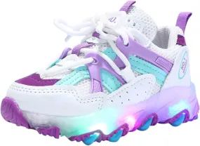 Boys Girls LED Light Up Shoes Kids Luminous Light Mesh Breathable Sport Shoes Toddler Flashing Tied Little Baby Shoe