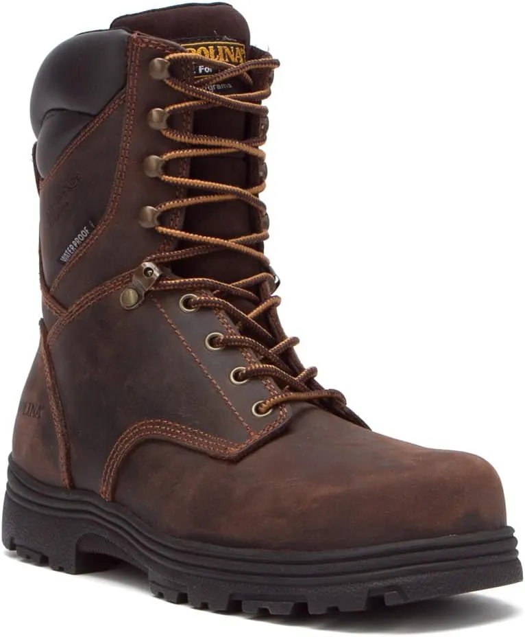 Carolina Boots Surveyor 8" Steel Toe Insulated Waterproof Work Boot, Mens Durable Industrial Construction Footwear