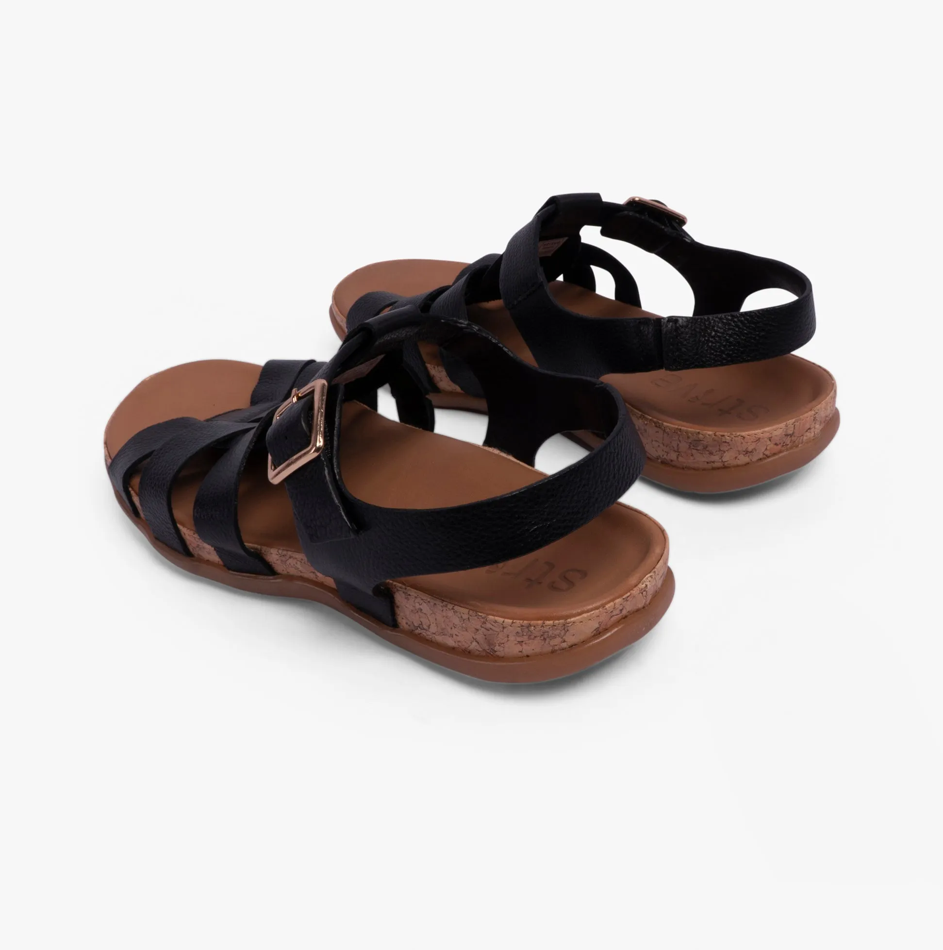 CRISTAL Womens Sandals Black
