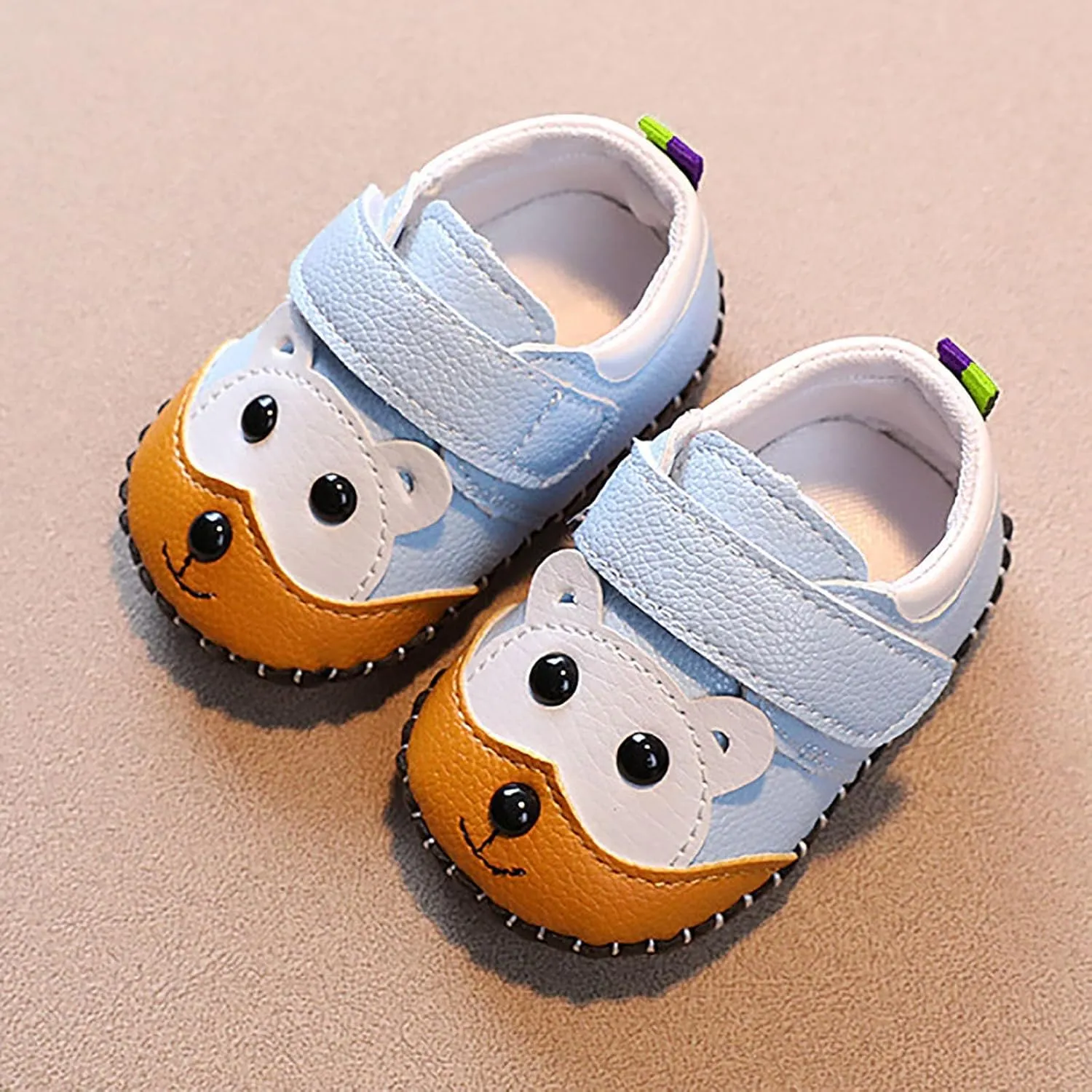 Cute 𝐂artoon Prewalkers Shoes for Infant Baby Boys Girls Soft Sole Leather Non Slip Comfortable Sports Footwear