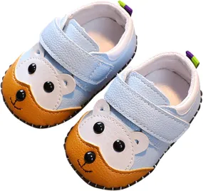 Cute 𝐂artoon Prewalkers Shoes for Infant Baby Boys Girls Soft Sole Leather Non Slip Comfortable Sports Footwear