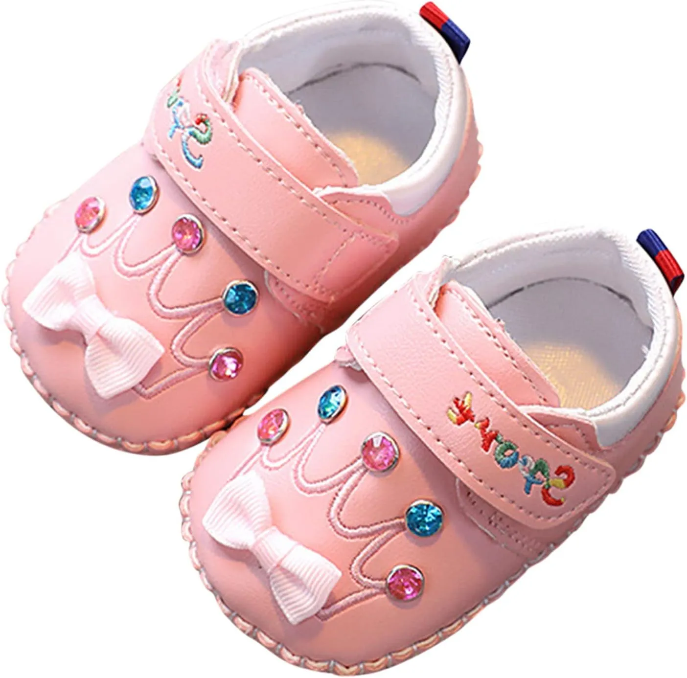 Cute 𝐂artoon Prewalkers Shoes for Infant Baby Boys Girls Soft Sole Leather Non Slip Comfortable Sports Footwear