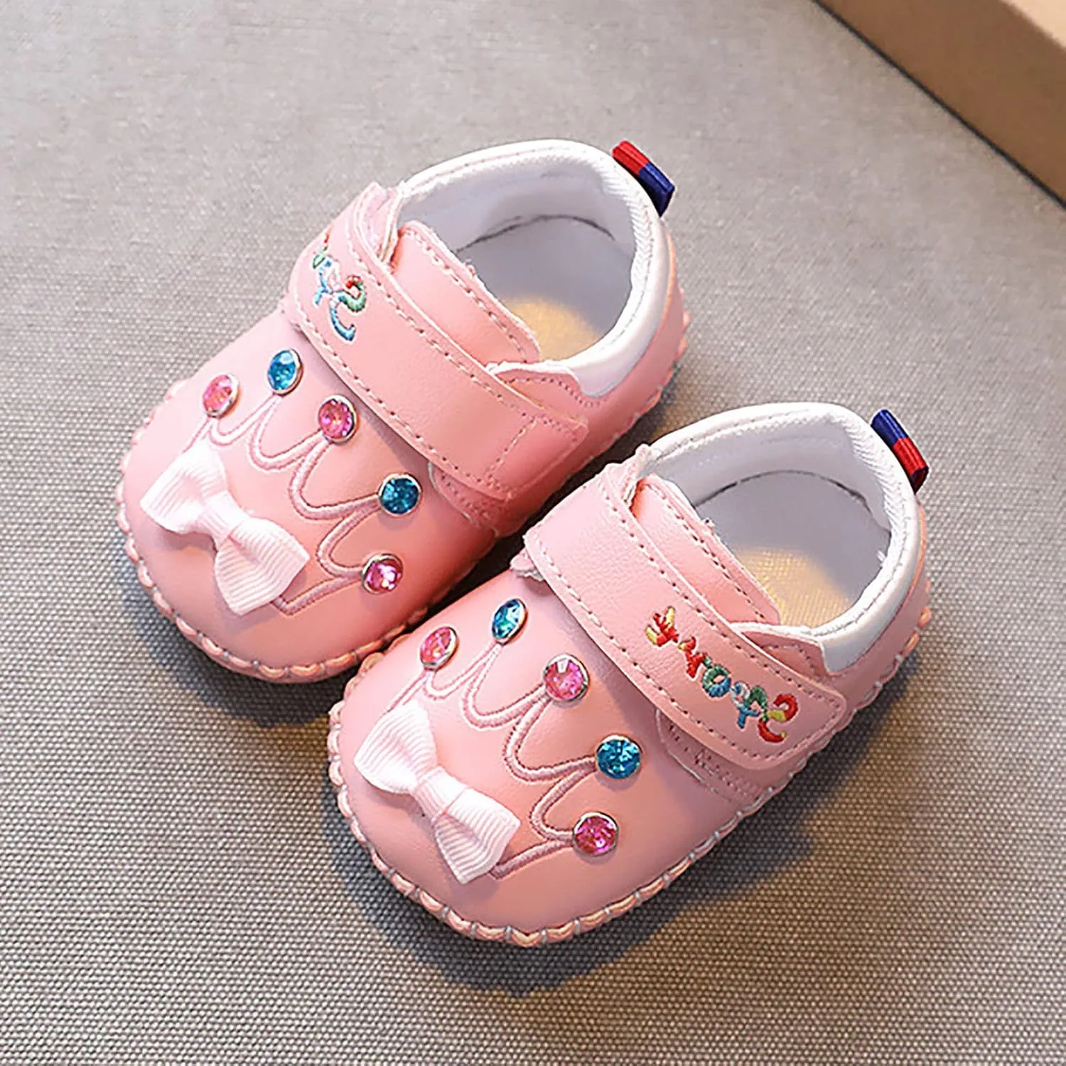 Cute 𝐂artoon Prewalkers Shoes for Infant Baby Boys Girls Soft Sole Leather Non Slip Comfortable Sports Footwear