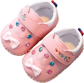 Cute 𝐂artoon Prewalkers Shoes for Infant Baby Boys Girls Soft Sole Leather Non Slip Comfortable Sports Footwear