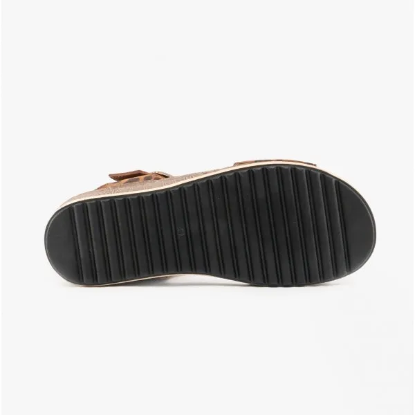 ELLIE Ladies Suede Sandals Leopard