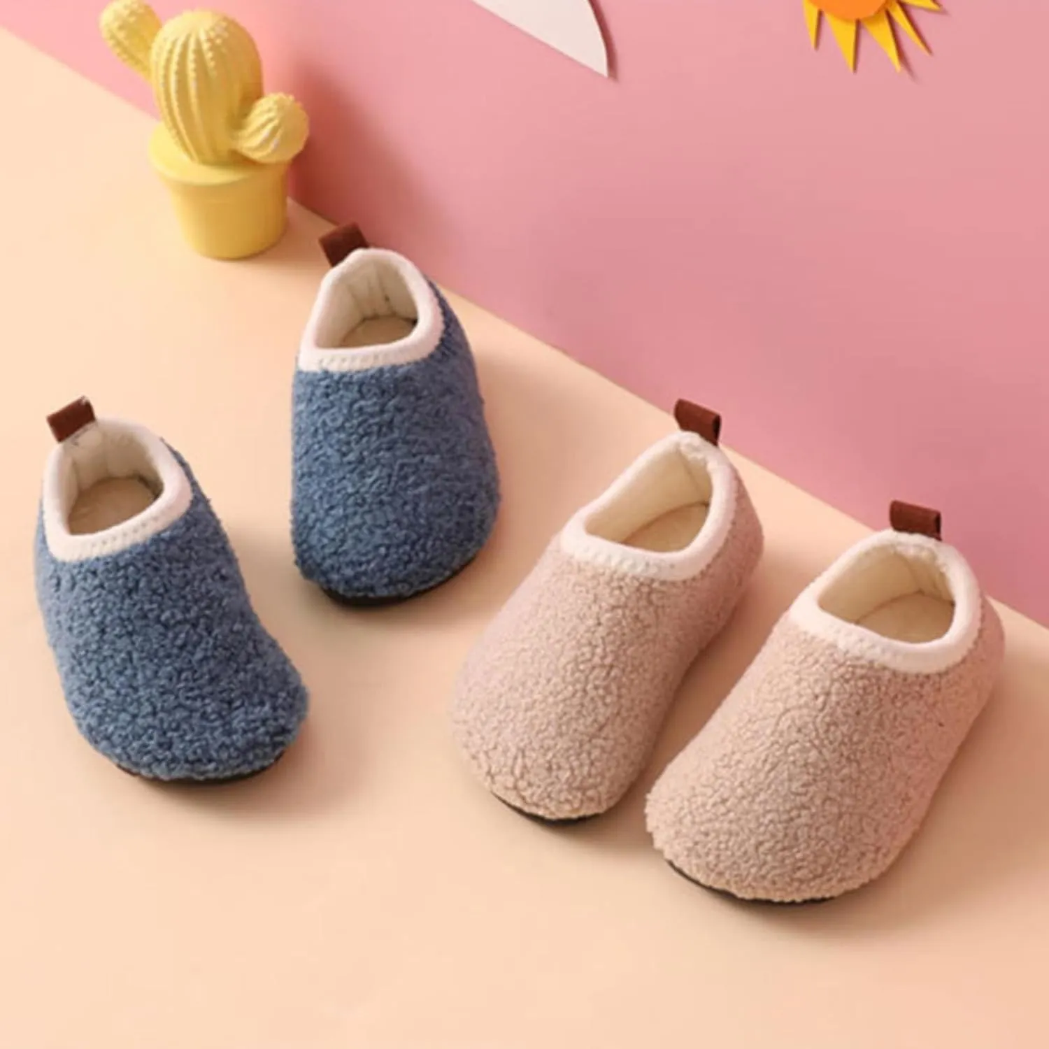 Feather Shoes for Kids Baby Girls Boys Winter Warm Cozy Sneaker Toddler Fuzzy Soft Outdoor Sport Flat Shoes