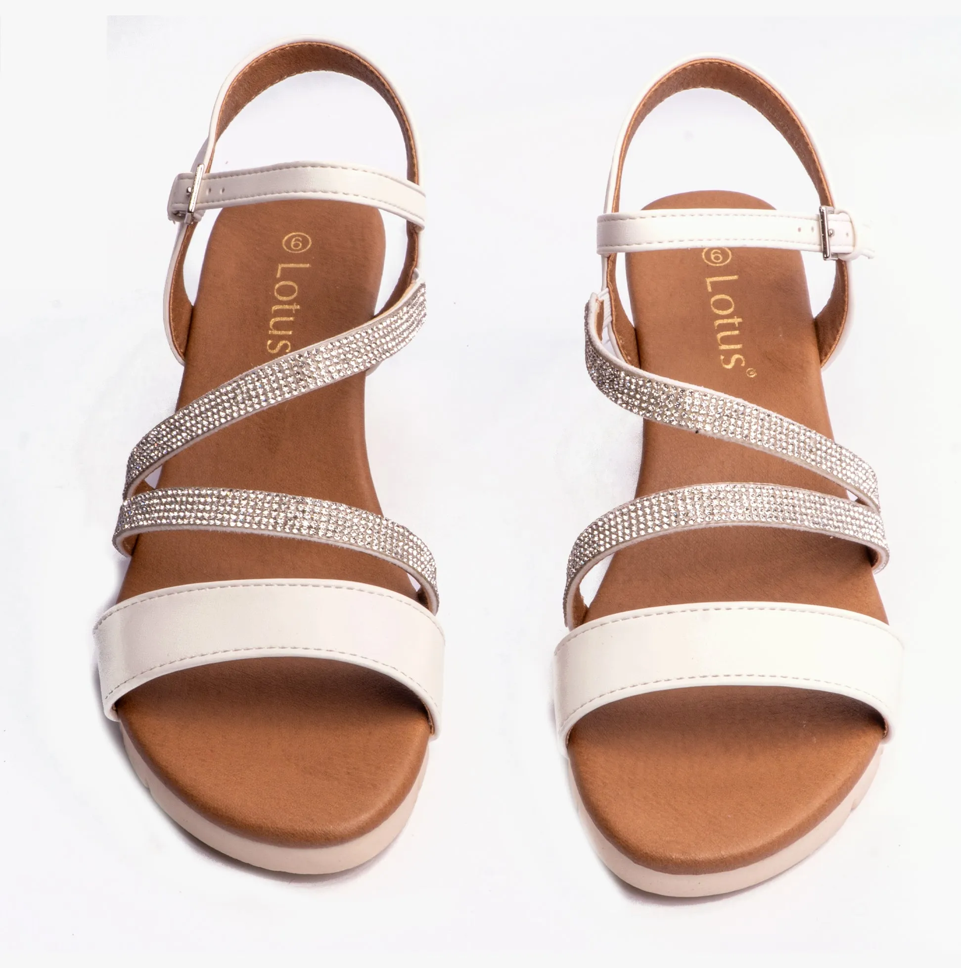 GOLDIE Womens Sandals White
