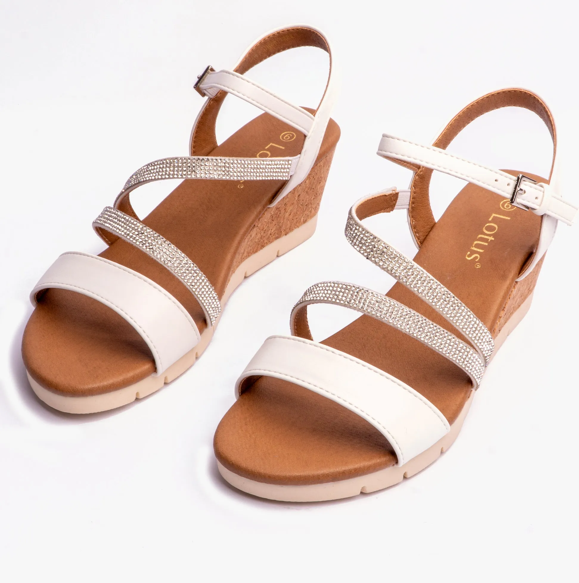 GOLDIE Womens Sandals White