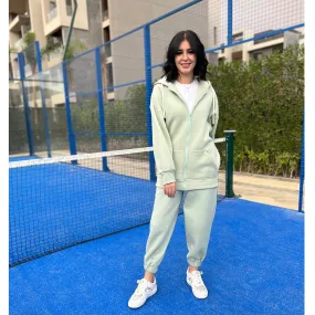 Light pistachio matching tracksuit
