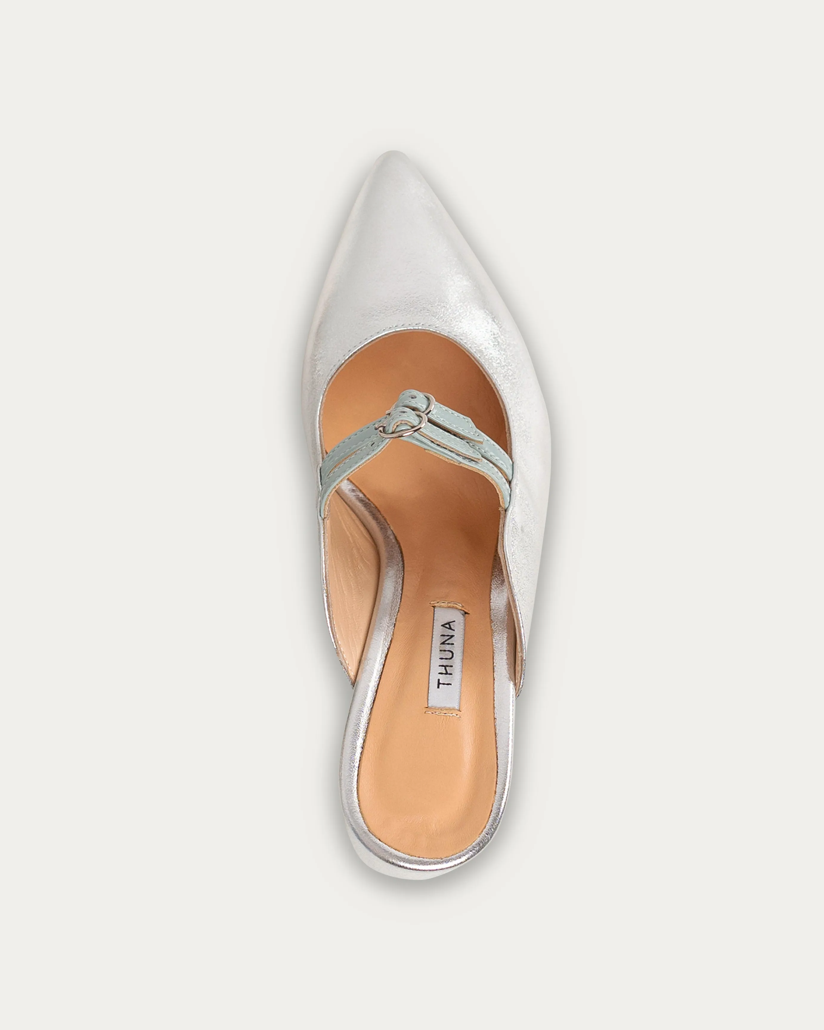 Lora silver heel
