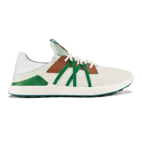 Manele Men's Breathable Golf Shoe in White and Bamboo