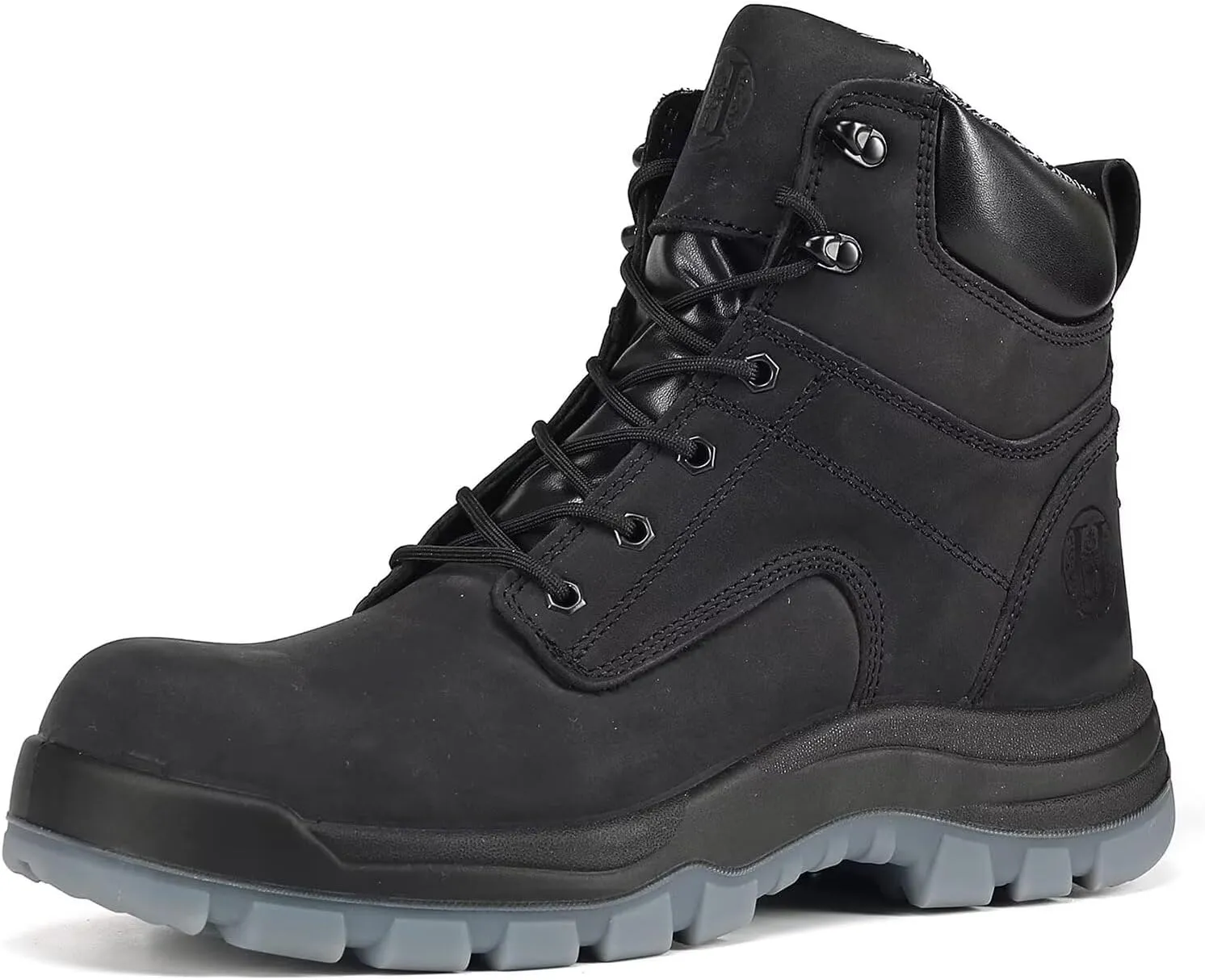 Mens 6" Soft Toe & Composite Toe Work Boots, Brown & Black, Slip Resistant, Water Resistant, Anti-Puncture, Lightweight & Durable Boots for Construction