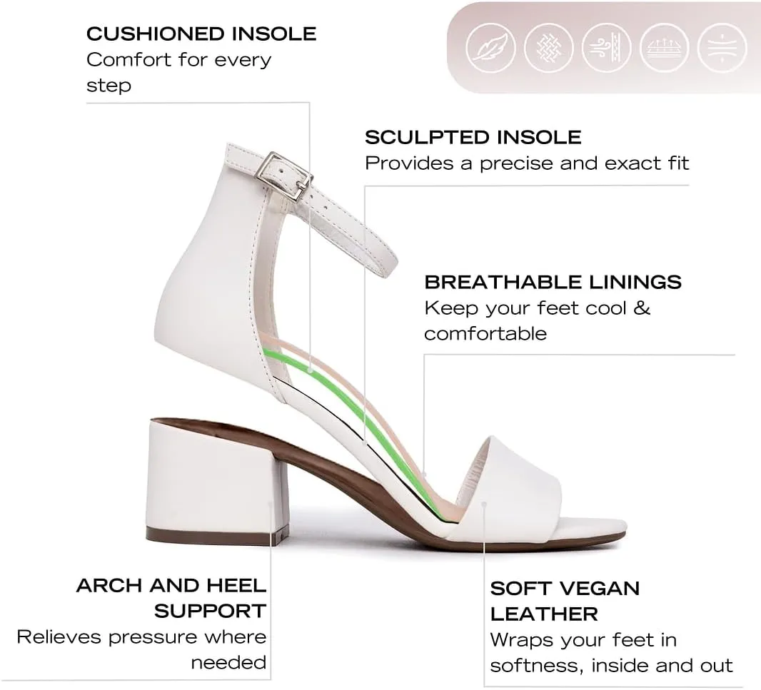 NAUTICA Women's Ankle Strap Low-Chunk Pump Sandal: Elegant Low-Block Heel Dress Shoe for Stylish Comfort-Yona
