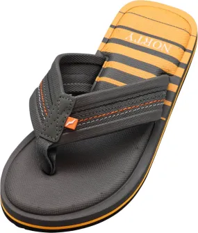 NORTY Mens 8-13 Charcoal/Orange Sandal 13106