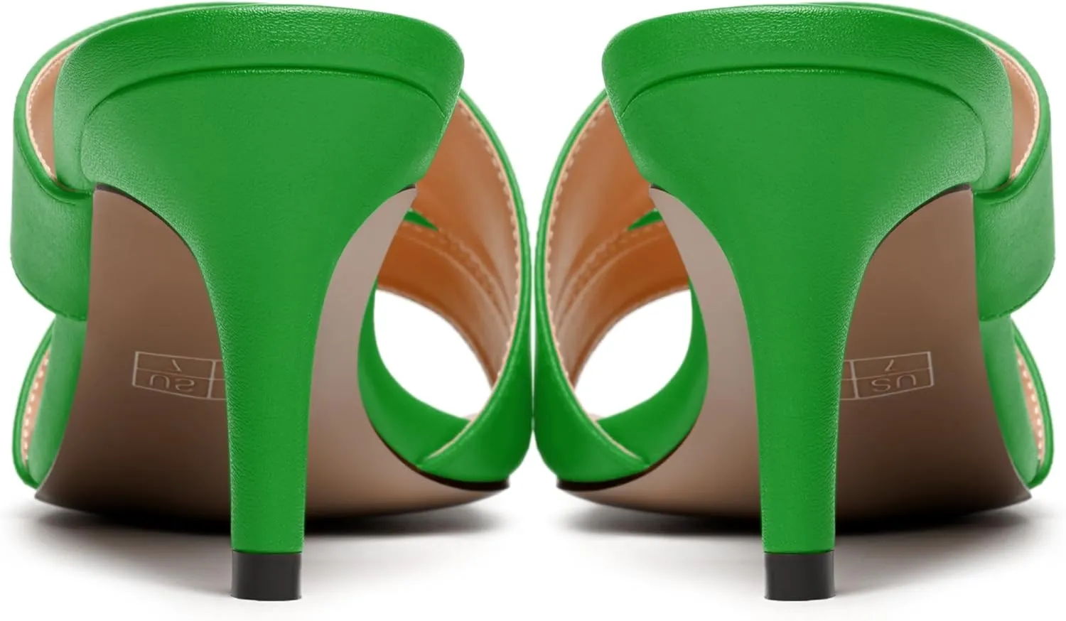 NUMALEO Womens Matte Slip On Party Open Toe Casual stylish Stiletto Mid Heel Heeled Sandals 2.5 Inch