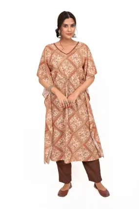 Shades of Brown Digital Print Kaftan