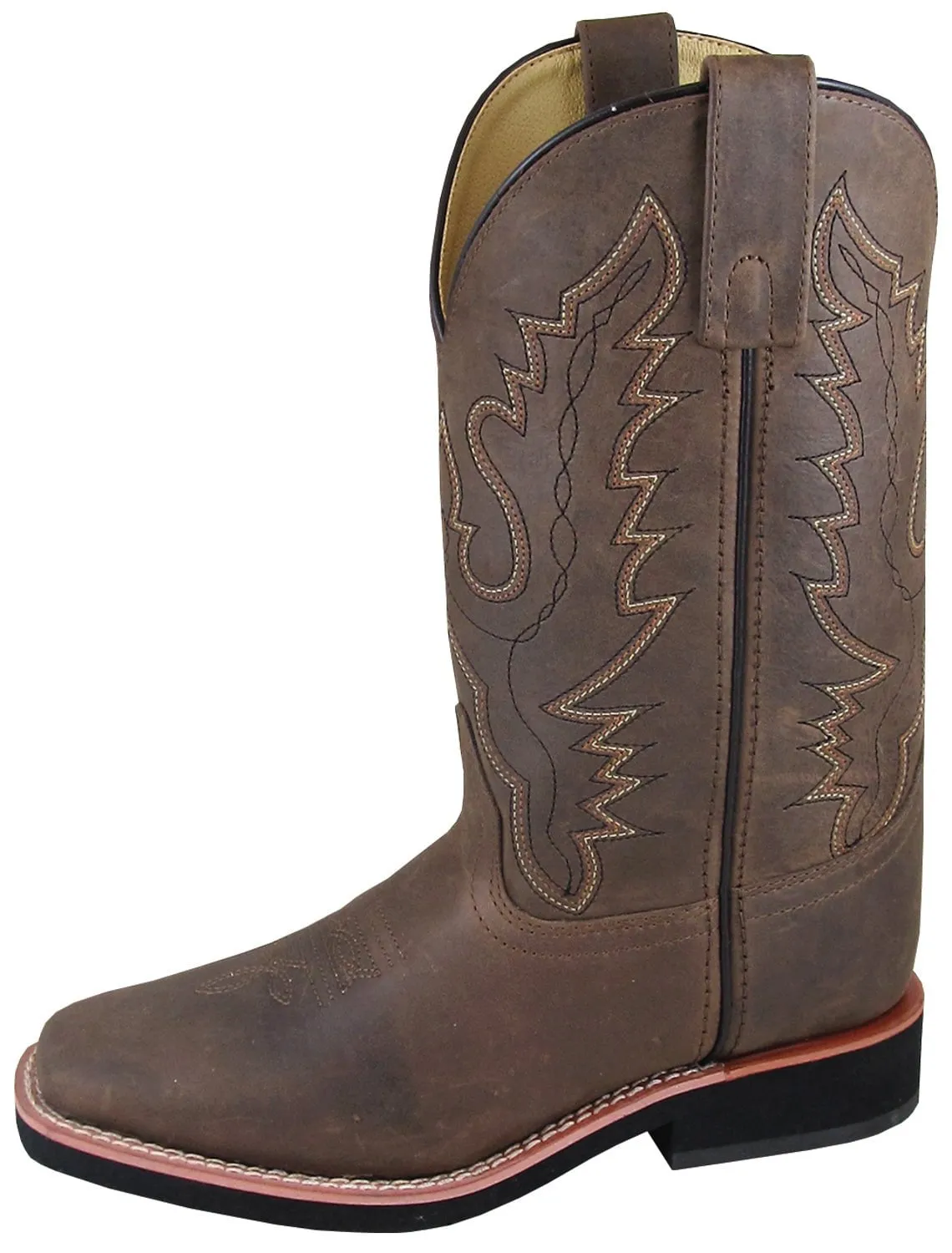 Smoky Mountain Boots Womens Pueblo Dark Crazy Horse Leather Square Toe 9 M