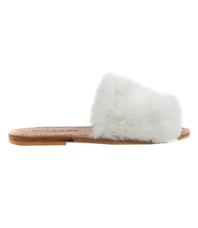 STRIPE FUR FAUX WHITE