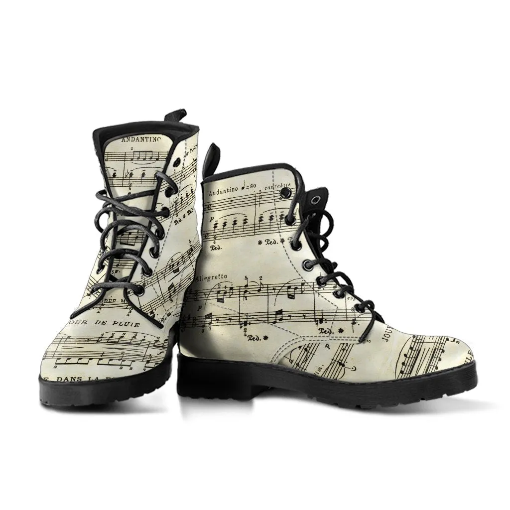 Stylish Boots - Vintage Style Musician #3 | Boho Shoes, Handmade Lace Up Boots, Vegan Leather Lace Up Boots Women