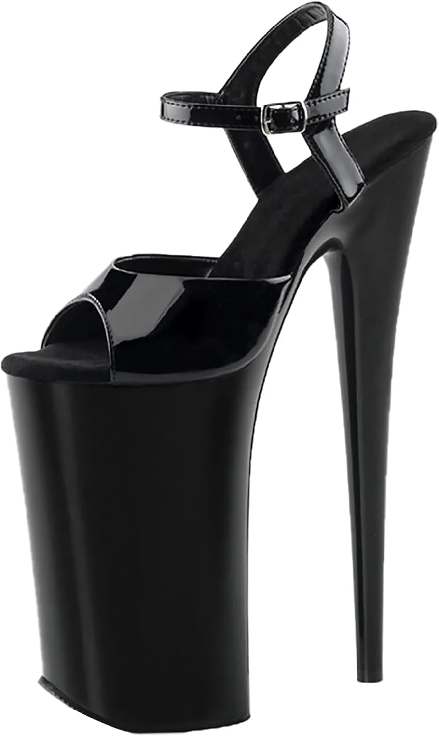 Stylish Women's Platform Heels - 10.2 Inch High Stiletto Shoes with Ankle Strap for Weddings, Parties, and Special Occasions - Elegant Dress Pumps
