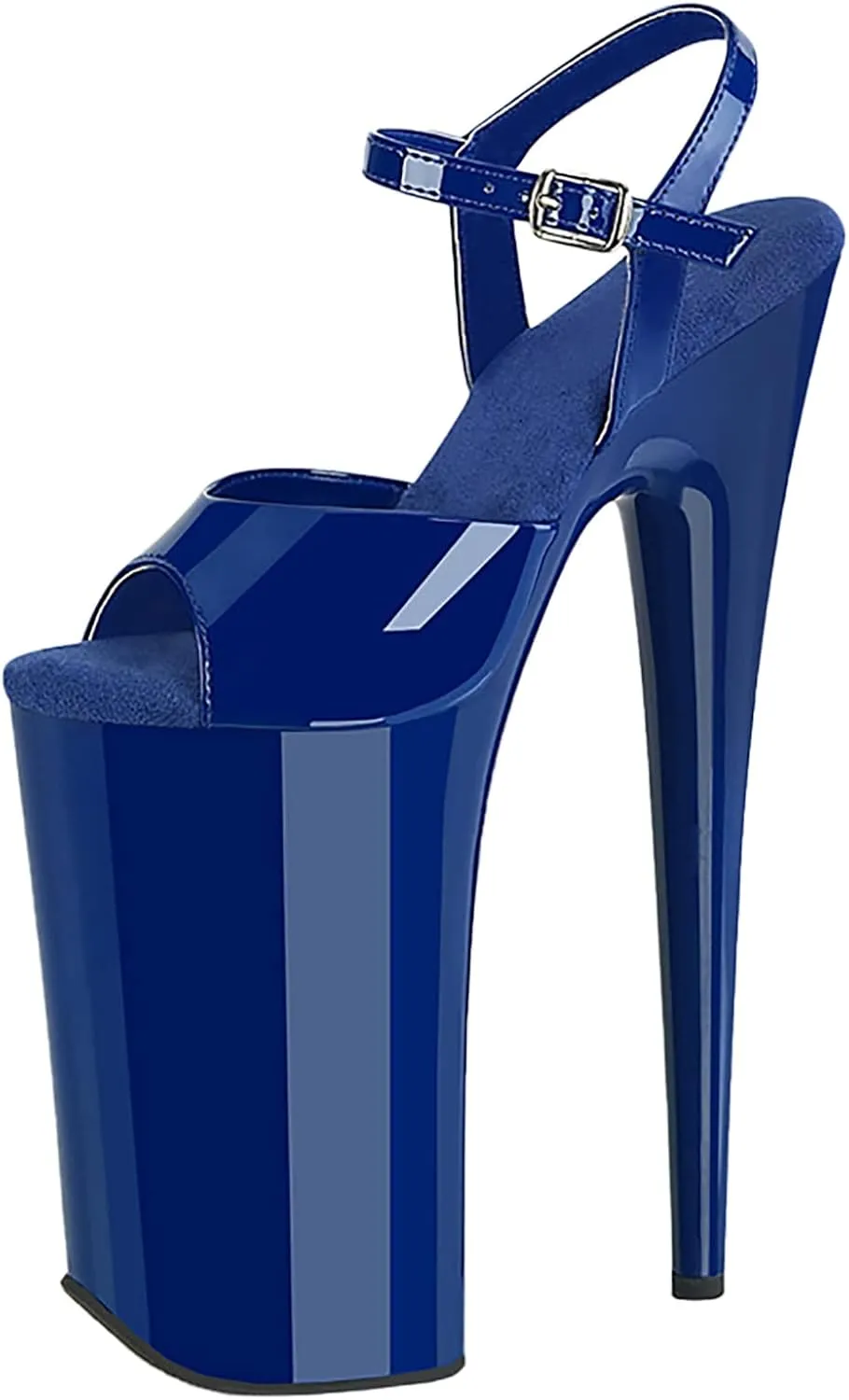 Stylish Women's Platform Heels - 10.2 Inch High Stiletto Shoes with Ankle Strap for Weddings, Parties, and Special Occasions - Elegant Dress Pumps