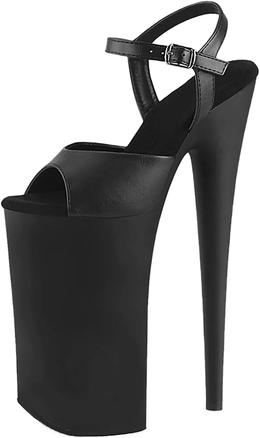 Stylish Women's Platform Heels - 10.2 Inch High Stiletto Shoes with Ankle Strap for Weddings, Parties, and Special Occasions - Elegant Dress Pumps