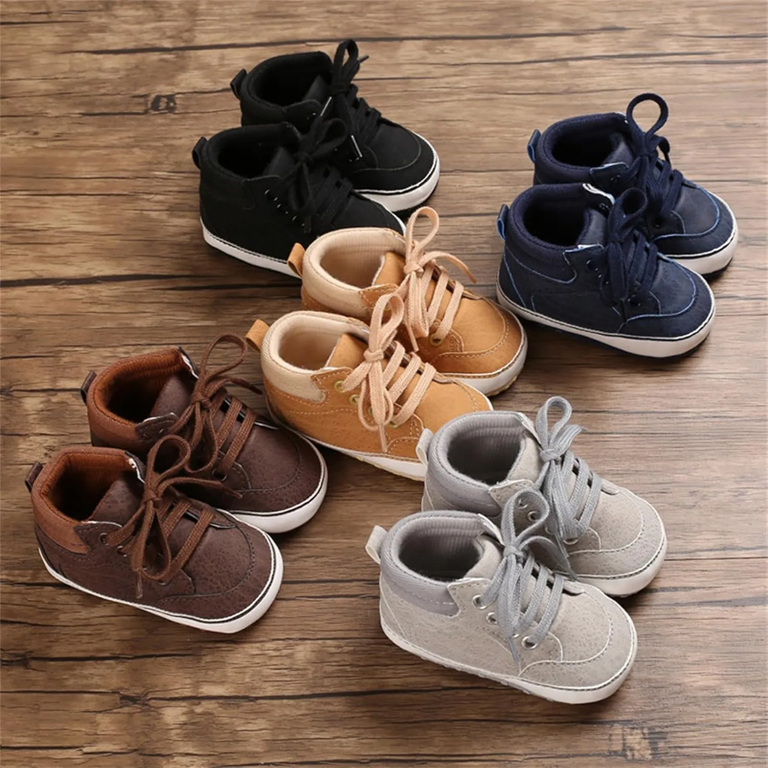 Toddler Boys Girls High Top Canvas Shoes Soft Rubber Sole Warm Sport Shoes Outdoor Casual Solid Boots with Strap