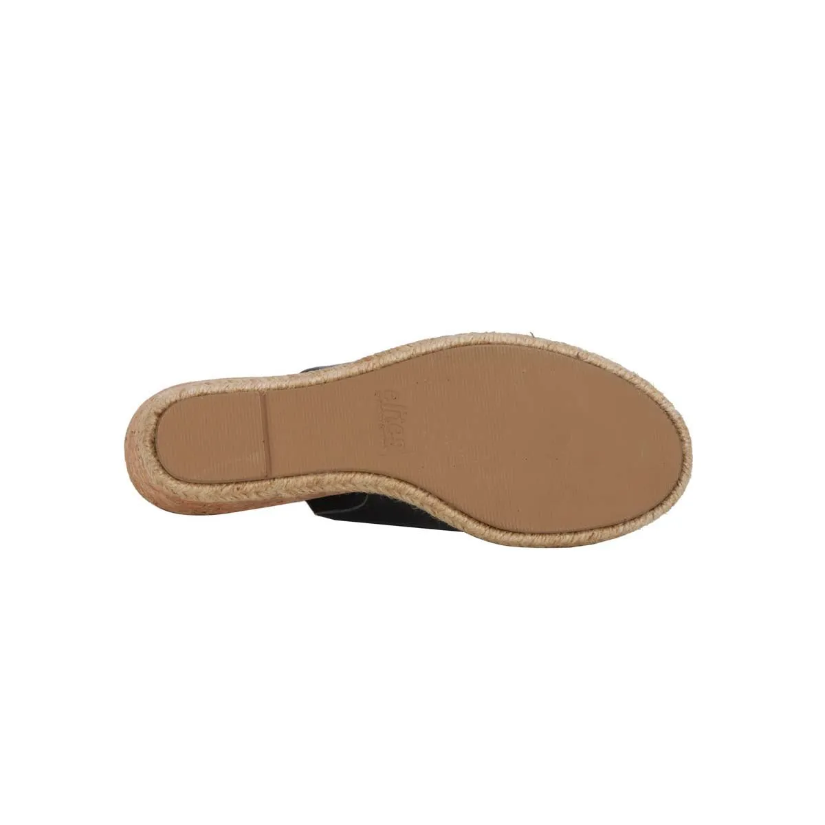 Walking Cradles Adele Women Wedge Slide Sandal In Black Nappa Leather