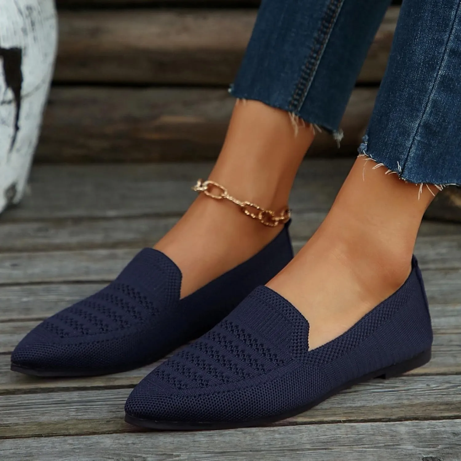 Women's Casual Flat Shoes Summer Slip On Work Shoes Soft Wide Width Dress Sneakers Comfortable Mesh Breathable Sneakers