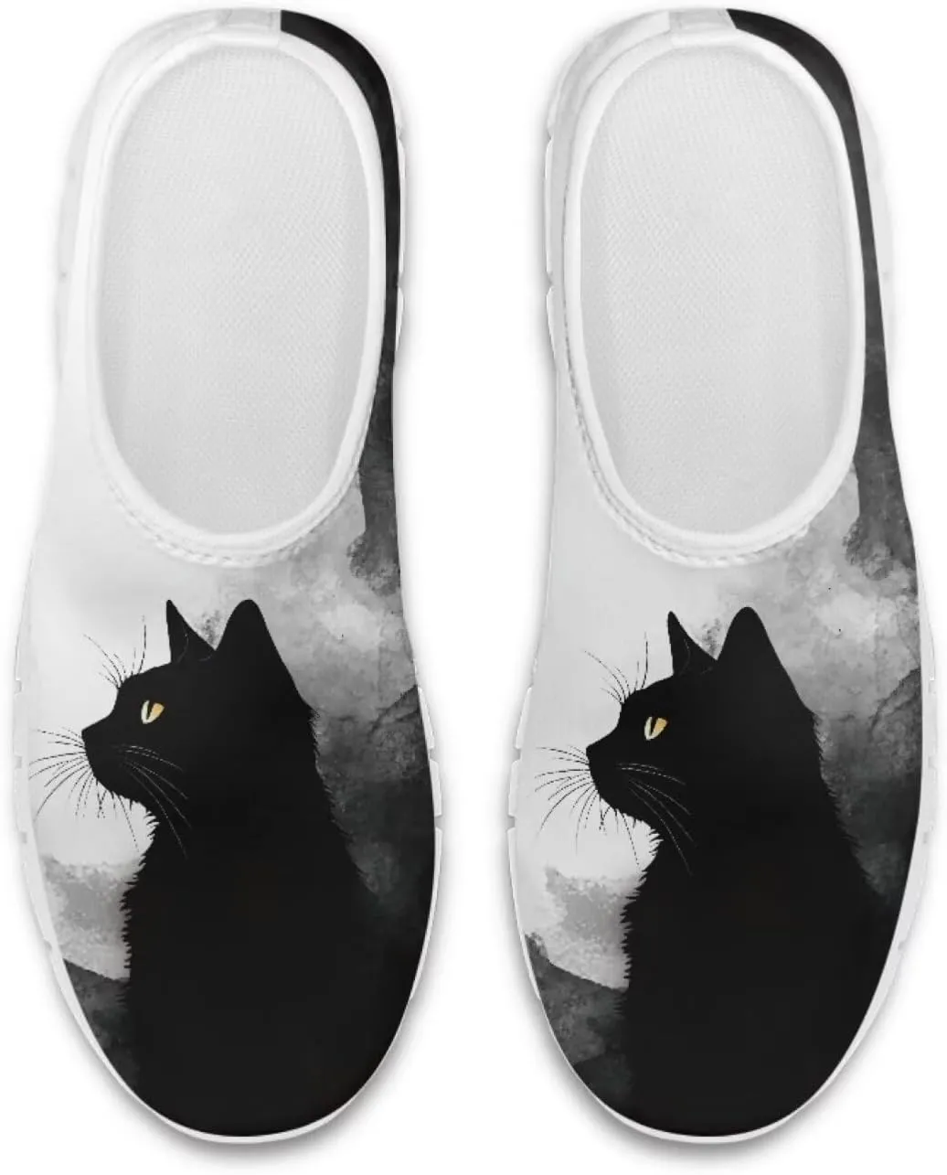 Women's Cat Print Outdoor Loafers Wide Driving Shoes Classic Business Work Flats Loafer Size 5-13