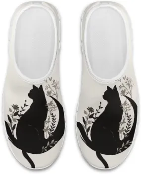 Women's Cat Print Outdoor Loafers Wide Driving Shoes Classic Business Work Flats Loafer Size 5-13