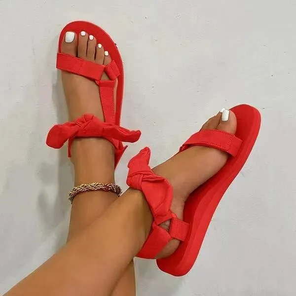 Women'S Fashion Bow Flat Sandals 18694497C