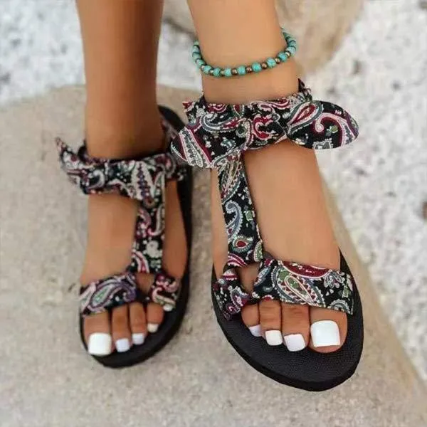 Women'S Fashion Bow Flat Sandals 18694497C