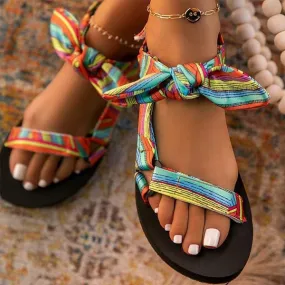 Women'S Fashion Bow Flat Sandals 18694497C
