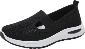 Women's Woven Orthopedic Breathable Soft Walking Walking Shoes Women Jogging Dress Casual Shoes Waterproof Sneakers Slip On Tennis Shoe White Loafers