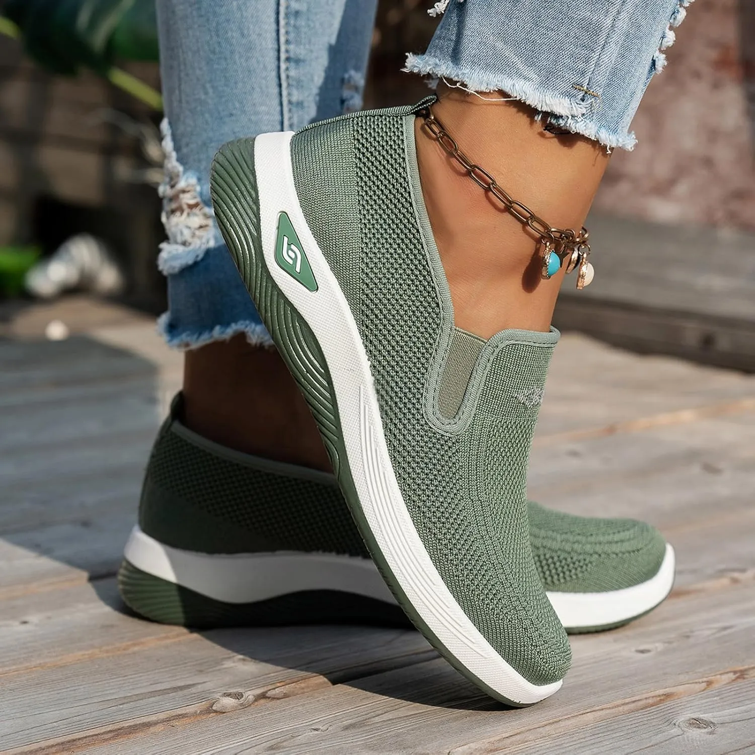 Woven Orthopedic Sneakers for Women Men Mesh Breathable Running Shoes,Outdoor Go Walking Slip on Diabetic Foam Shoes,Lightweight Non-Slip Soft Sole Athletic Sneakers with Arch Support
