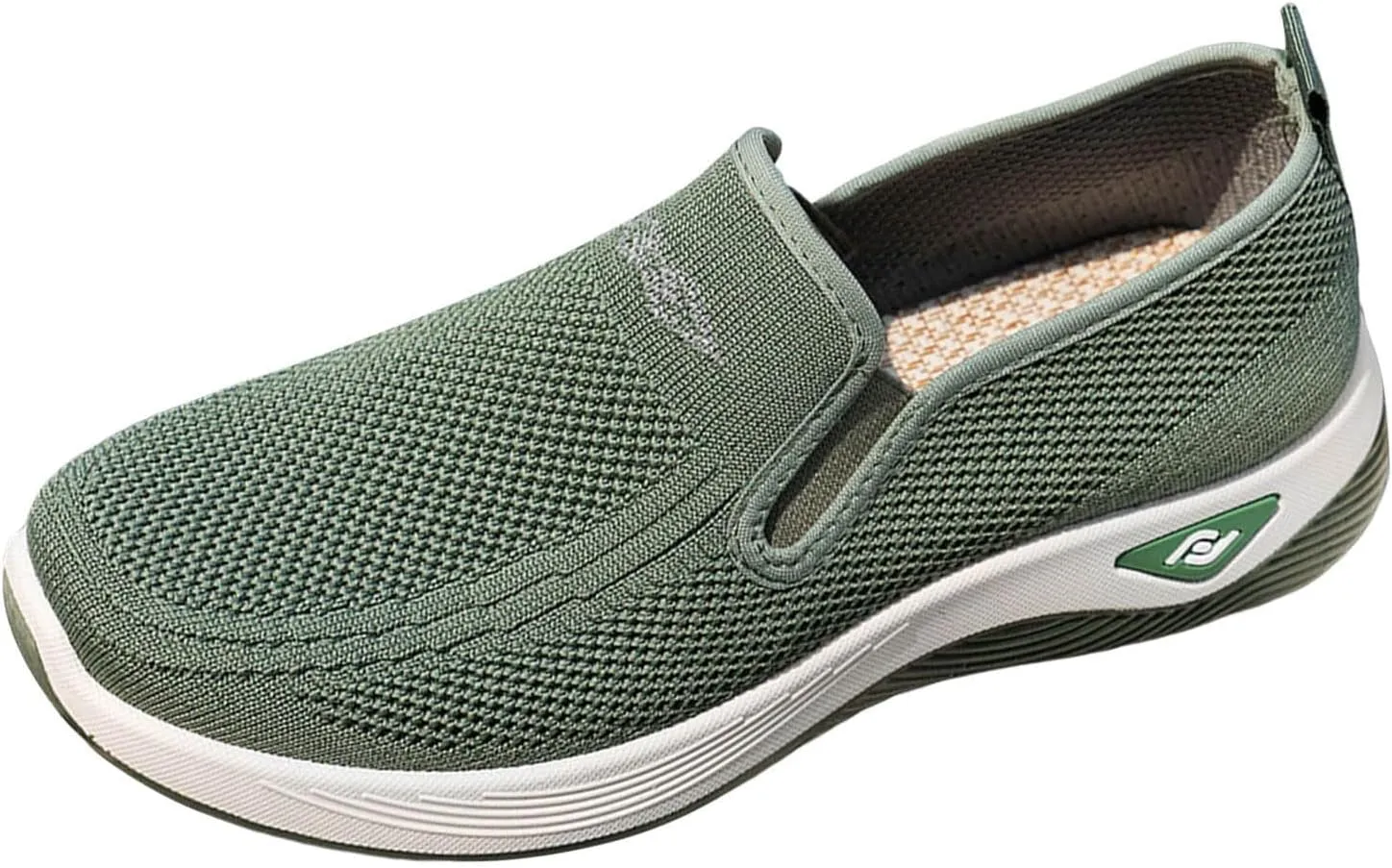 Woven Orthopedic Sneakers for Women Men Mesh Breathable Running Shoes,Outdoor Go Walking Slip on Diabetic Foam Shoes,Lightweight Non-Slip Soft Sole Athletic Sneakers with Arch Support